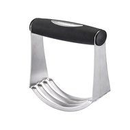 GOLDEN V Pastry Cutter Stainless Steel-100% Food Grade Baking Dough Blender with Blade, Black