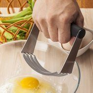 GOLDEN V Pastry Cutter Stainless Steel-100% Food Grade Baking Dough Blender with Blade, Black N4