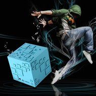 iSTYLE Portable Bluetooth Speakers Q+ ,Cube Wireless Stereo Led Light speaker,Support TF Card FM Radio,for iPhone... N12