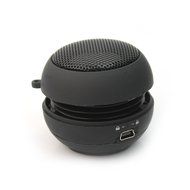 Black Mini Hamburger Speaker with Key Ring Compatible with MP3 MP4 iPod iPhone PC