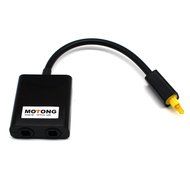 MOTONG(TM) New design Toslink Digital Optical Audio Splitter Adapter 1 in 2 Out-Black N2
