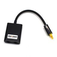 MOTONG(TM) New design Toslink Digital Optical Audio Splitter Adapter 1 in 2 Out-Black N3