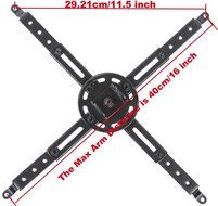 VideoSecu LCD DLP Projector Vaulted Ceiling Mount Bracket with Adjustable Extension Pole to 26.7" - Black PJ2B... N11