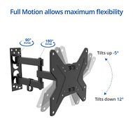 TV Wall Mount Bracket Full Motion Articulating Swivel &amp; Tilt for most 17"-42" LED LCD Plasma Flat Screen Monitor N3