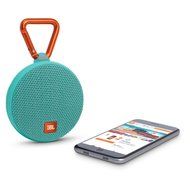 JBL Clip 2 Waterproof Portable Bluetooth Speaker Pair (Black/Teal) N7