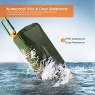 GBtiger Portable Bluetooth Speaker with 10W Audio Output and 2 Subwoofers,IP66 Waterproof &amp; Dustproof, Shockproof... N2