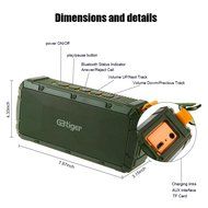 GBtiger Portable Bluetooth Speaker with 10W Audio Output and 2 Subwoofers,IP66 Waterproof &amp; Dustproof, Shockproof... N5