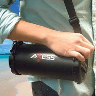 Axess SPBT1031-BL Portable Bluetooth Indoor/Outdoor 2.1 Hi-Fi Cylinder Loud Speaker with SD Card, USB, AUX and...