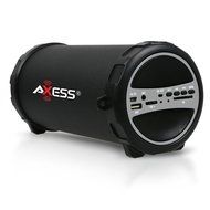 Axess SPBT1031-BL Portable Bluetooth Indoor/Outdoor 2.1 Hi-Fi Cylinder Loud Speaker with SD Card, USB, AUX and... N12