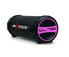 Axess SPBT1031-BL Portable Bluetooth Indoor/Outdoor 2.1 Hi-Fi Cylinder Loud Speaker with SD Card, USB, AUX and... N13