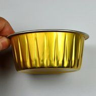 Cutequeen 100pcs 130ml Golden Aluminum Foil Cups FOR Muffin Cupcake Baking Bake Utility Ramekin Cup (pack of 100) N2