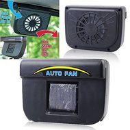 Solar Powered Car Window Cool Air Vent Auto Fan - Black