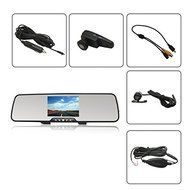 Bluetooth Car Rearview Mirror with Wireless Backup Camera + 3.5&#039;&#039;tft Screen + Wireless Earphone + 2 Speakers +... N8