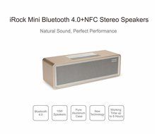 NIER iRock Mini Portable Wireless Bluetooth Speaker With Aluminum Housing, 7.5W2 Total 15W, Powerful Sound(Gold) N3