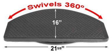 LapWorks Big Screen TV Swivel with 21x16 inch Base and Steel Ball Bearings - holds 200 Pounds