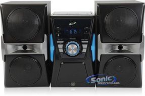 iLive Blue iHB613B/L Wireless Bluetooth Micro System CD Player Boombox Radio Home Stereo Speakers with USB/AUX...