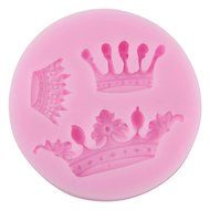fantastic_008 3D Crown Shape Silicone Cake Molds Decoration Fondant Cookie Baking Mold ,Pink