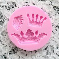 fantastic_008 3D Crown Shape Silicone Cake Molds Decoration Fondant Cookie Baking Mold ,Pink N4