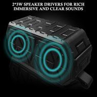 DLAND Water Resistant Wireless Bluetooth Speaker - IPX6 Waterproof, HD Audio, Built-in Mic, Support 3.5 mm Audio... N2