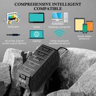 DLAND Water Resistant Wireless Bluetooth Speaker - IPX6 Waterproof, HD Audio, Built-in Mic, Support 3.5 mm Audio... N4