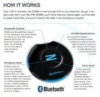 Zomm Wireless Leash for Mobile Phones, Bluetooth Speakerphone, and Personal Safety (White) N5