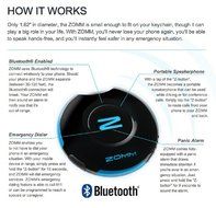 Zomm Wireless Leash for Mobile Phones, Bluetooth Speakerphone, and Personal Safety (White) N11