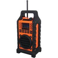 Sylvania SP303-Orange Heavy Duty Rugged Bluetooth Portable Speaker with FM Radio, USB/SD Reader and Charging (...