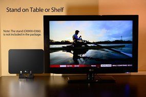 1byone Amplified HDTV Antenna - 50 Mile Range with Detachable Amplifier Power Supply and 10ft Coax Cable N12