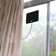 1byone Amplified HDTV Antenna - 50 Mile Range with Detachable Amplifier Power Supply and 10ft Coax Cable N15