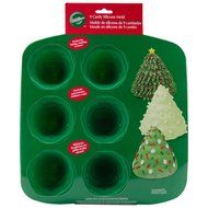 Wilton Ruffled 6 Cavity Silicone Heart Mold Pan N3