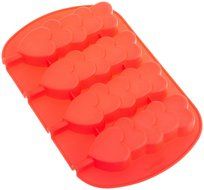 Wilton Ruffled 6 Cavity Silicone Heart Mold Pan N9