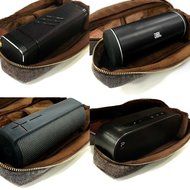 Tuff-Luv Herringbone Tweed NFC Travel case for Bluetooth speakers including (Sony SRS-X3, Soundface, JBL Flip...
