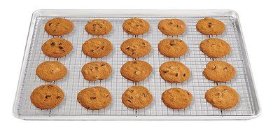 Mrs. Anderson&rsquo;s Baking Professional Half Sheet Baking and Cooling Rack, Heavyweight Chrome, 16.5-Inches x 11.75... N8