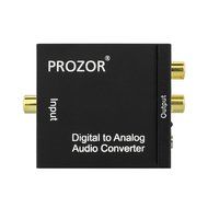 PROZOR Digital to Analog Converter DAC Digital SPDIF Toslink to Analog Stereo Audio L/R Converter Adapter with... N2