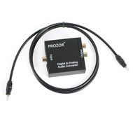 PROZOR Digital to Analog Converter DAC Digital SPDIF Toslink to Analog Stereo Audio L/R Converter Adapter with... N4