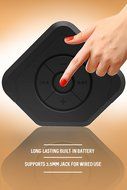 SHARPER IMAGE SBT605OR Rugged Bluetooth 4.0 Speaker with Extra Bass, Rechargeable, Works with All Bluetooth Devices... N3