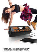 SHARPER IMAGE SBT605OR Rugged Bluetooth 4.0 Speaker with Extra Bass, Rechargeable, Works with All Bluetooth Devices... N5