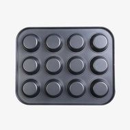 12 Stainless Iron Nonstick Baking Pan Tray Tin Cup Cakes Pudding Muffin Bun 2014 Clearance Sale N2