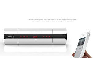 Bluetooth Speaker, Beegu Portable wireless 3D Sound Speaker with NFC, Build-in Mic, LED Display &amp; Touch Screen N6