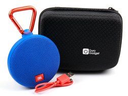 Jet Black Textured Hard EVA Carry Case for the JBL Clip / JBL Clip Plus Portable Speakers - by DURAGADGET