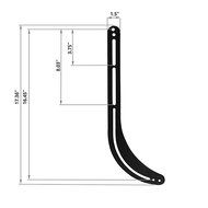 WALI SBR201 Sound Bar Bracket Universal Sound Bar TV Mount for Mounting Above or Under TV, Fits Sonos, Samsung... N3