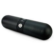 Pill Shape Portable Bluetooth Wireless Speaker with FM Radio, Micro SD, Line In. Built in Microphone, Rechargeable...