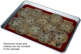 Silicone Baking Mat - Set of 3 Half Sheet (Thick &amp; Large 11 5/8&quot; x 16 1/2&quot;) - Non Stick Silicon Liner for Bake... N9