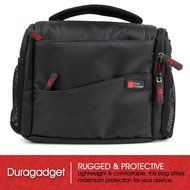 DURAGADGET Durable Water-Resistant Shoulder / Messenger Bag in Black &amp; Orange for NEW JBL Pulse 2 / JBL Pulse... N2