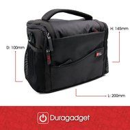 DURAGADGET Durable Water-Resistant Shoulder / Messenger Bag in Black &amp; Orange for NEW JBL Pulse 2 / JBL Pulse... N3