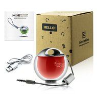 GizmoVine Bluetooth Speaker Wireless Portable Audio Powerful Sound Durable Long Lasting Playtime Silver N14