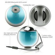 GizmoVine Bluetooth Speaker Wireless Portable Audio Powerful Sound Durable Long Lasting Playtime Silver N17