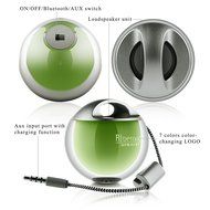 GizmoVine Bluetooth Speaker Wireless Portable Audio Powerful Sound Durable Long Lasting Playtime Silver N24