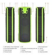Smileto Multifunctional Wireless Bluetooth Speaker With Power Bank, Waterproof, 10W Speaker, Flashlight Works... N3