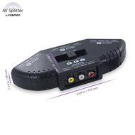 Fosmon Technology 3-Way Audio / Video RCA Switch Selector / Splitter Box &amp; AV Patch Cable for Connecting 3 RCA... N2